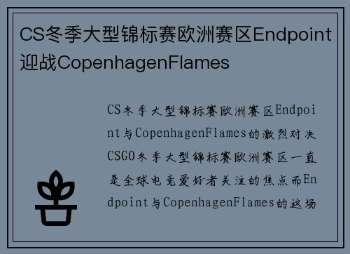 CS冬季大型锦标赛欧洲赛区Endpoint迎战CopenhagenFlames